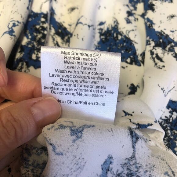 Just Female White Blue Marble Dress Size XS - Picture 12 of 12